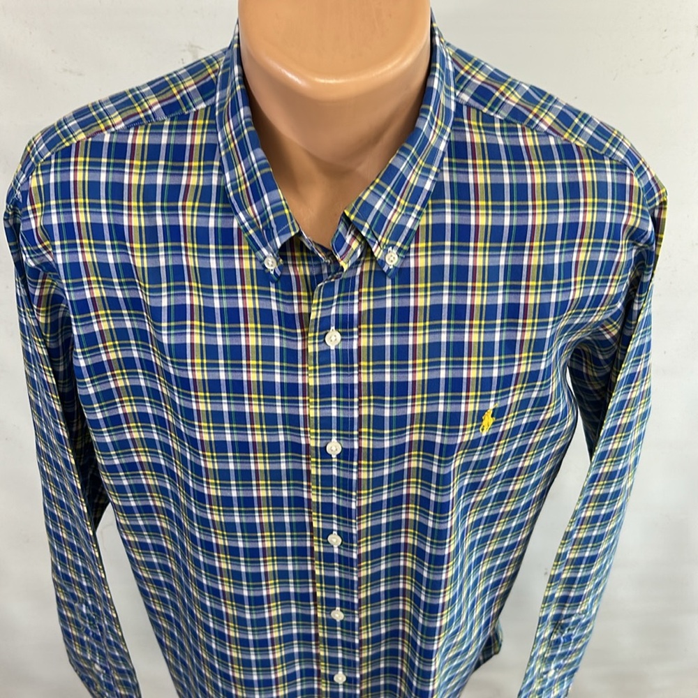 Ralph Lauren long sleeve button down collar shirt.  XL - Picture 3 of 7